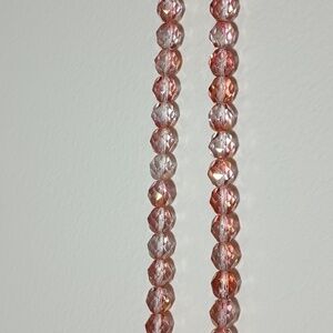 2/$20 Czech Fire Polished Two Tone Crystal Aurora Borealis 8mm Faceted Bead